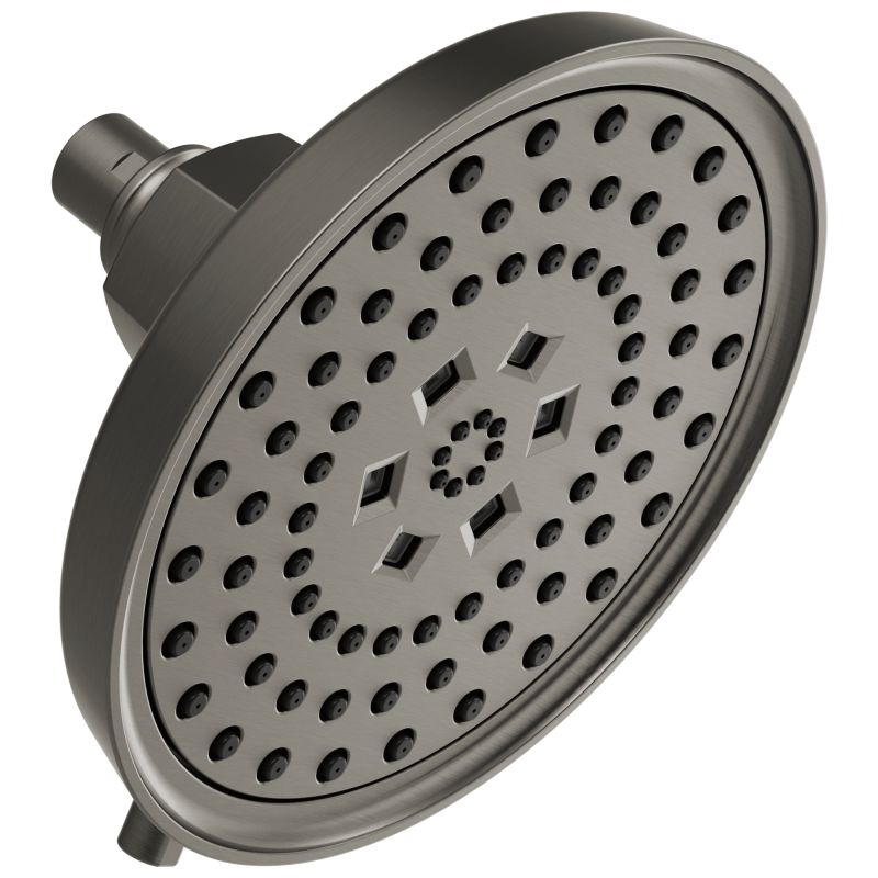 BRIZO Invari H2OKINETIC Round Multi-Function Showerhead — Luxe Steel