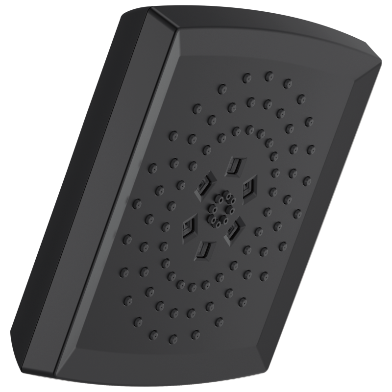 BRIZO Vettis H2OKINETIC Square Multi-Function Shower Head - 1.75 GPM — Matte Black