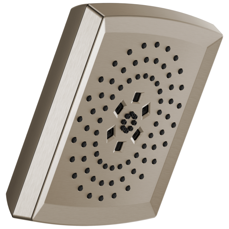 BRIZO Vettis H2OKINETIC Square Multi-Function Shower Head - 1.75 GPM — Luxe Nickel