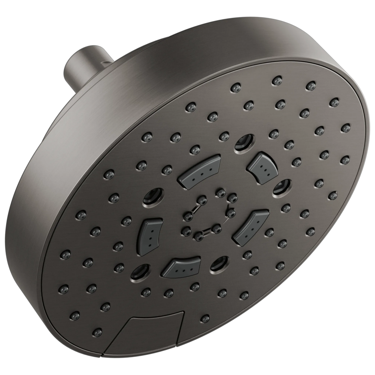 BRIZO Essential Shower 7" Linear Round H2Okinetic Multi-Function Wall Mount Shower Head - 2.5 GPM — Luxe Steel