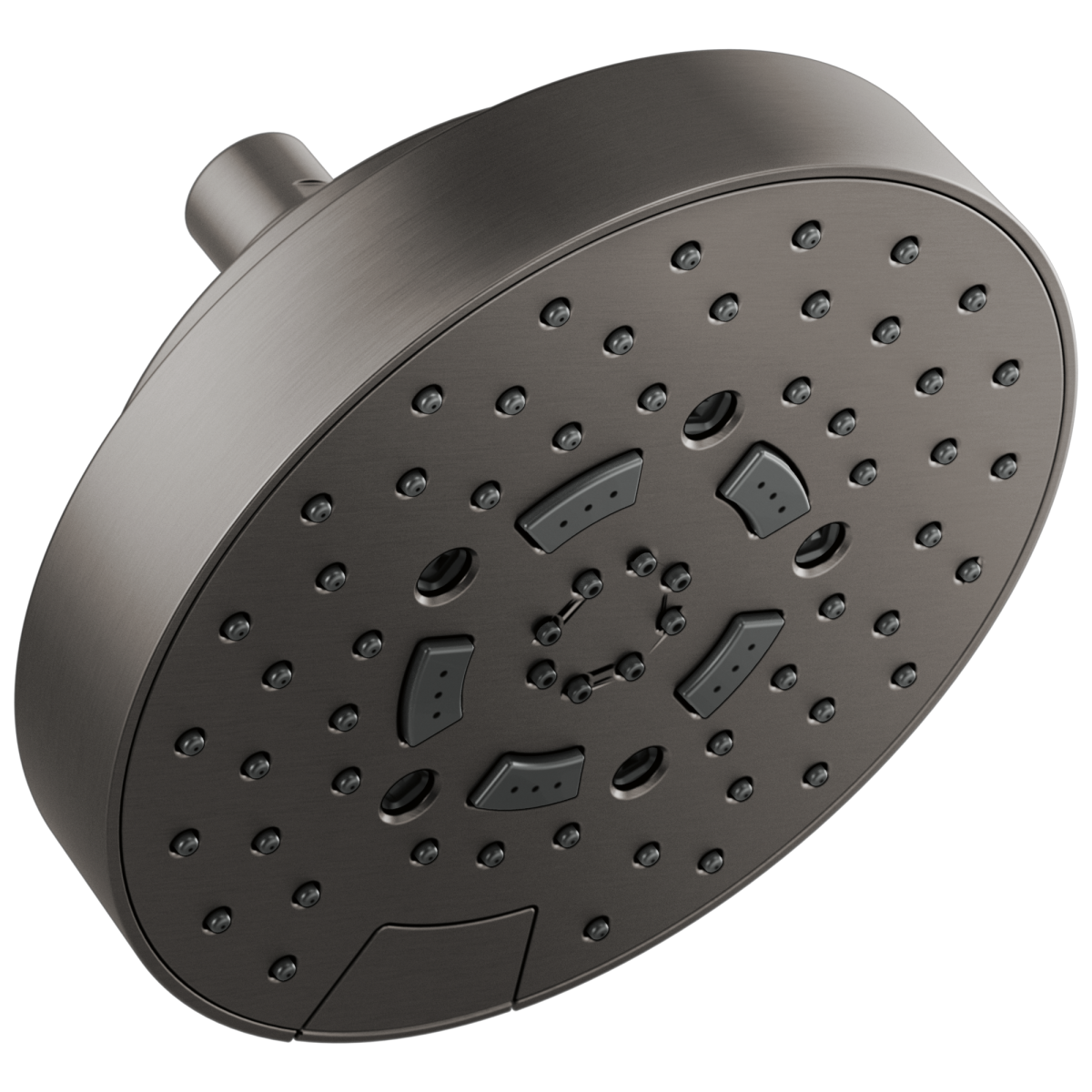 BRIZO Essential Shower 7" Linear Round H2Okinetic Multi-Function Wall Mount Shower Head - 1.75 GPM — Luxe Steel