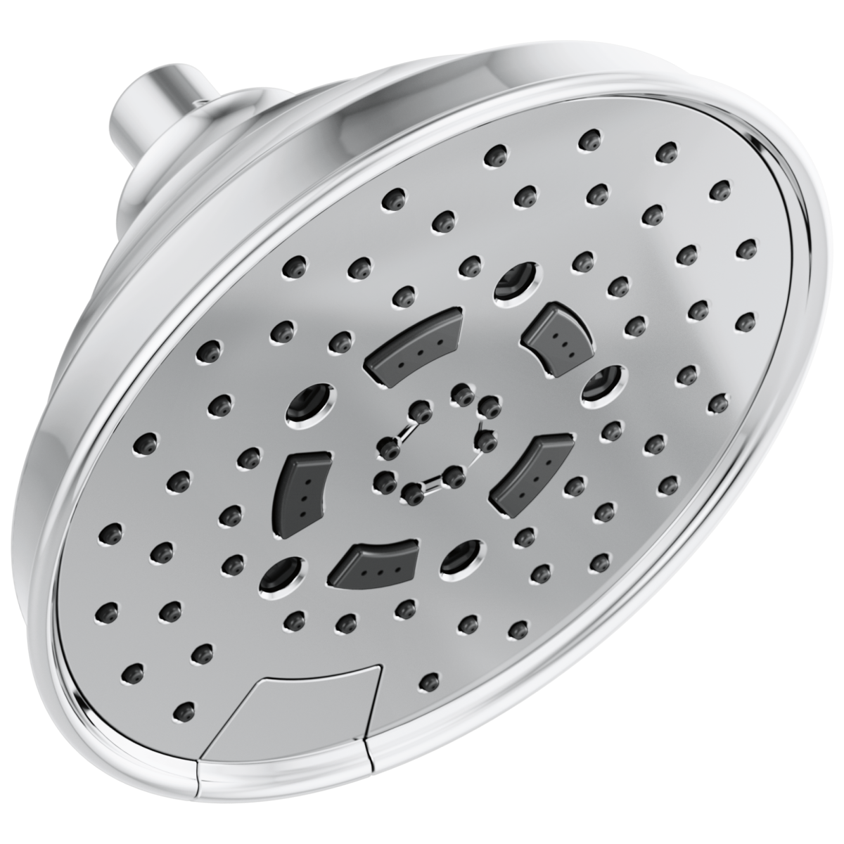BRIZO Essential Shower 7" Classic Round H2Okinetic Multi-Function Wall Mount Shower Head - 2.5 GPM — Chrome