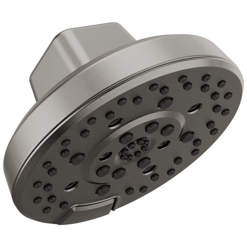 BRIZO Levoir H2OKINETIC Round Multi-Function Showerhead — Luxe Steel