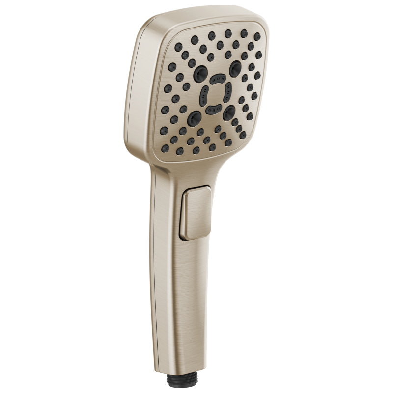 BRIZO Essential Shower Linear Square Multi-Function Hand Shower — Brushed Nickel