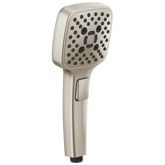 BRIZO Essential Shower Linear Square Multi-Function Hand Shower — Luxe Nickel