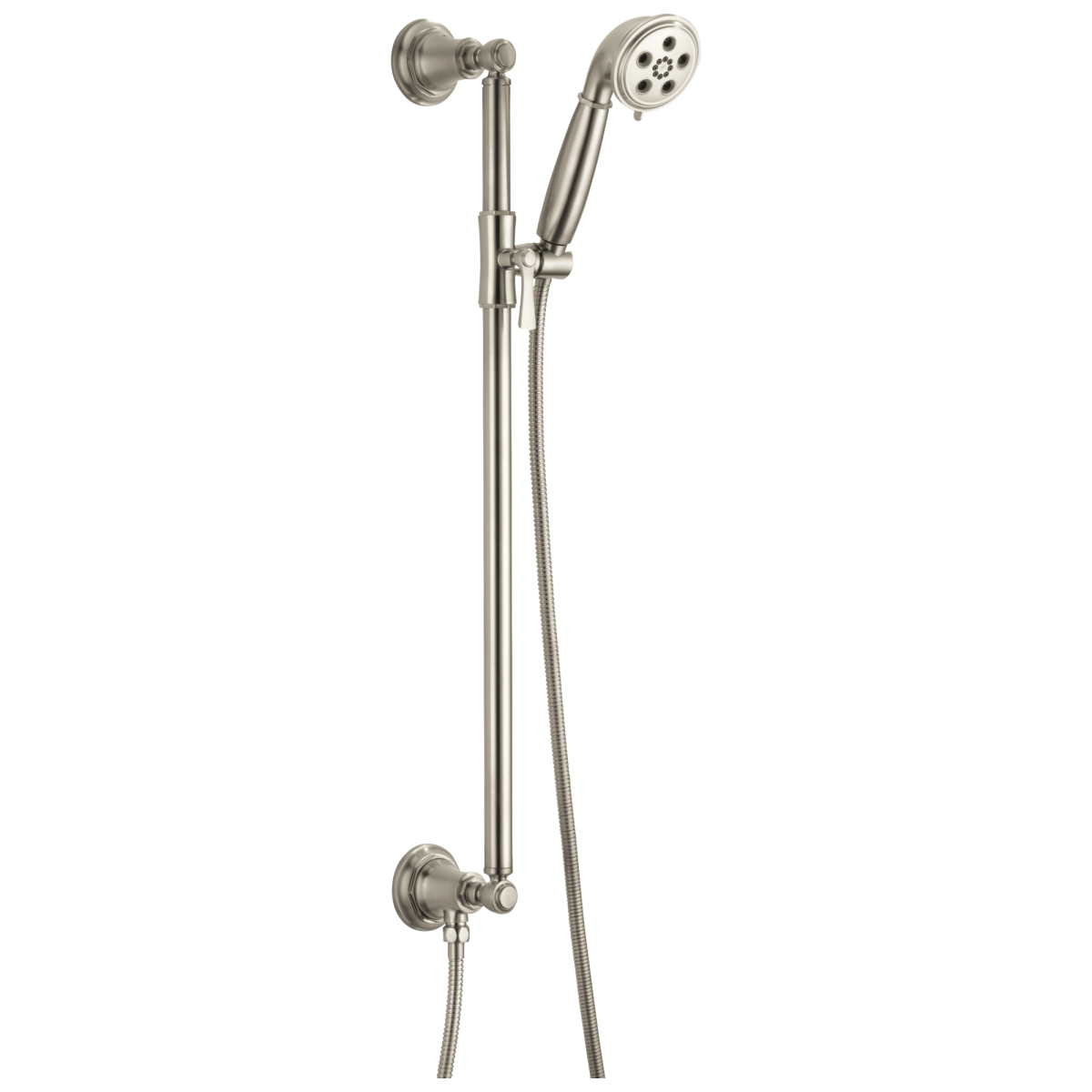 BRIZO Essential Shower H2Okinetic Multi-function Slide Bar Handshower — Brushed Nickel