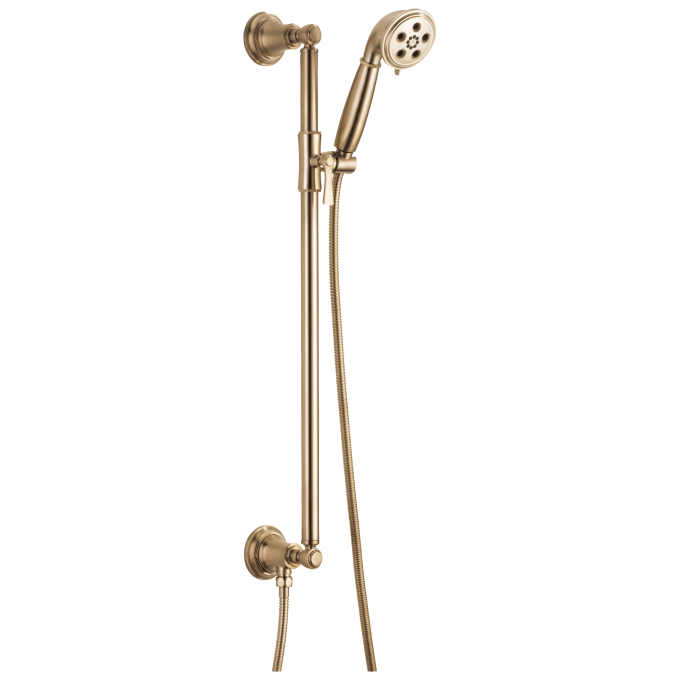 BRIZO Rook Slide Bar Handshower With H2OKinetic Technology — Luxe Gold