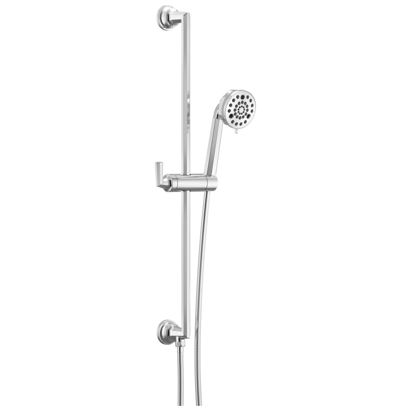 BRIZO Beauclere Multi-Function Slide-Bar Hand Shower — Chrome