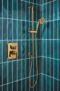 BRIZO Beauclere Pressure Balance Valve with Integrated Diverter Trim Lever Handle Kit — Polished Gold