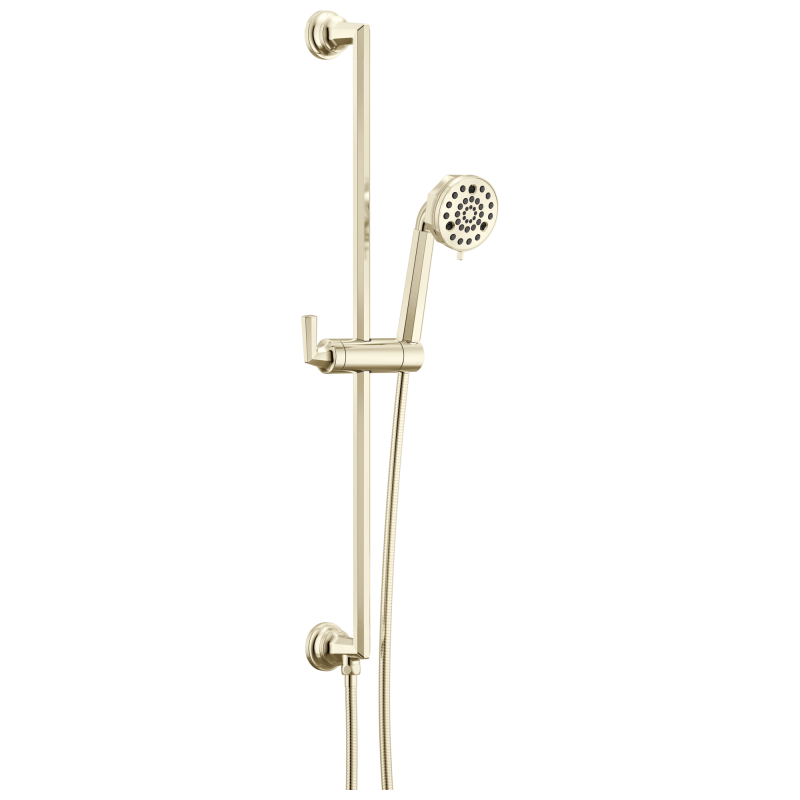 BRIZO Beauclere Multi-Function Slide-Bar Hand Shower — Polished Nickel