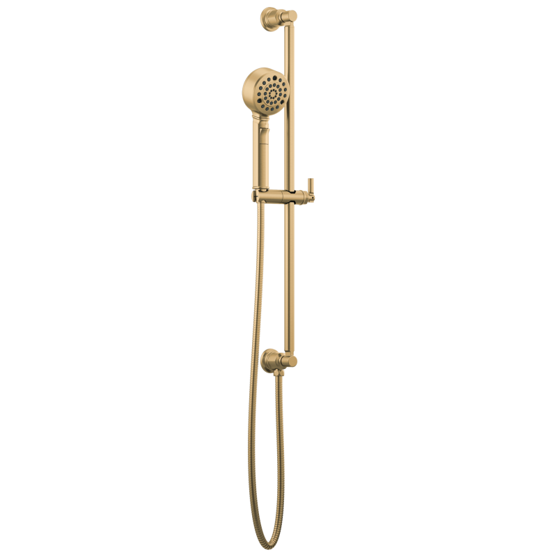 BRIZO Invari H2OKINETIC Multi-Function Slide Bar Handshower — Luxe Gold