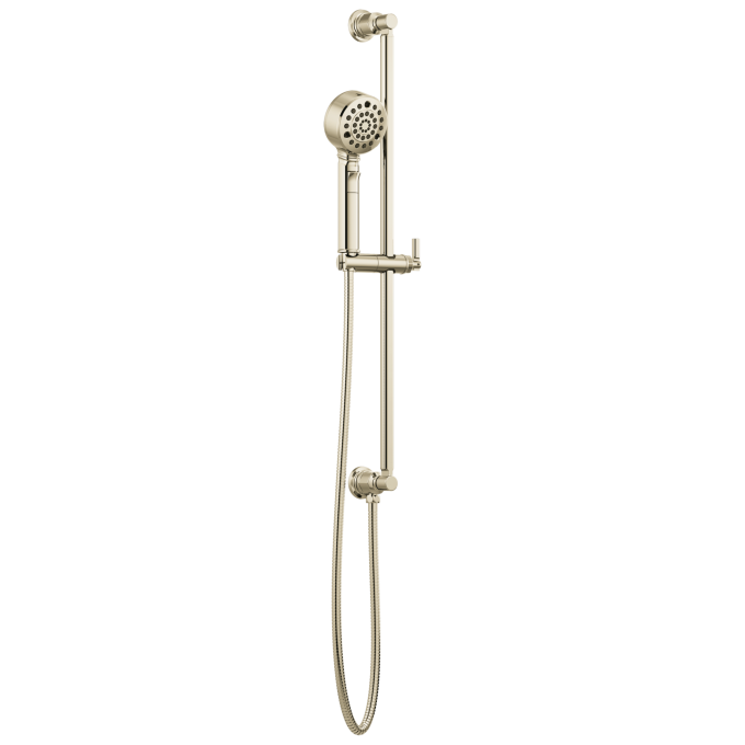 BRIZO Invari H2OKINETIC Multi-Function Slide Bar Handshower — Polished Nickel