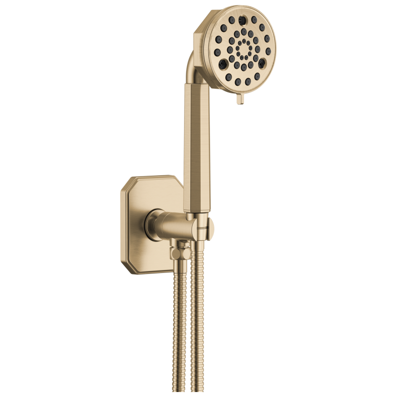 BRIZO Beauclere Multi-Function Wall Mount Hand Shower — Luxe Gold