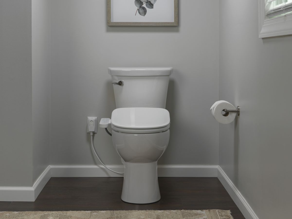DELTA Refresh Standard Elongated Electric Bidet Toilet Seat — White