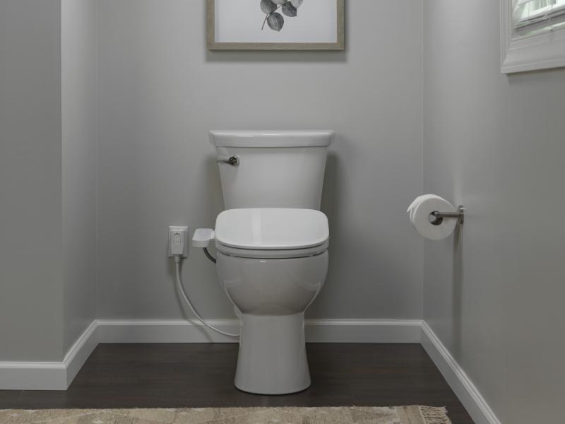DELTA Refresh Standard Elongated Electric Bidet Toilet Seat — White
