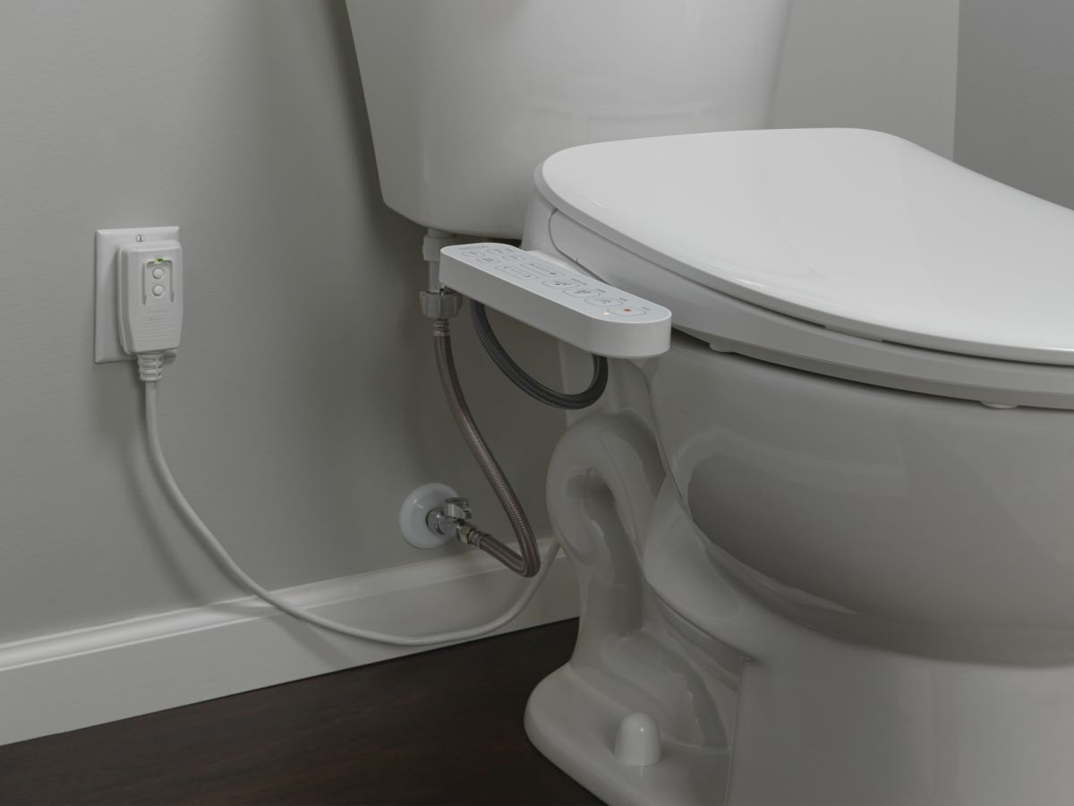 DELTA Refresh Standard Elongated Electric Bidet Toilet Seat — White