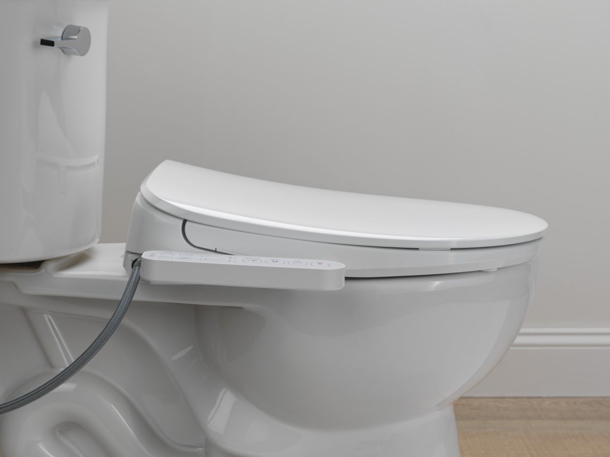 DELTA Refresh Standard Elongated Electric Bidet Toilet Seat — White