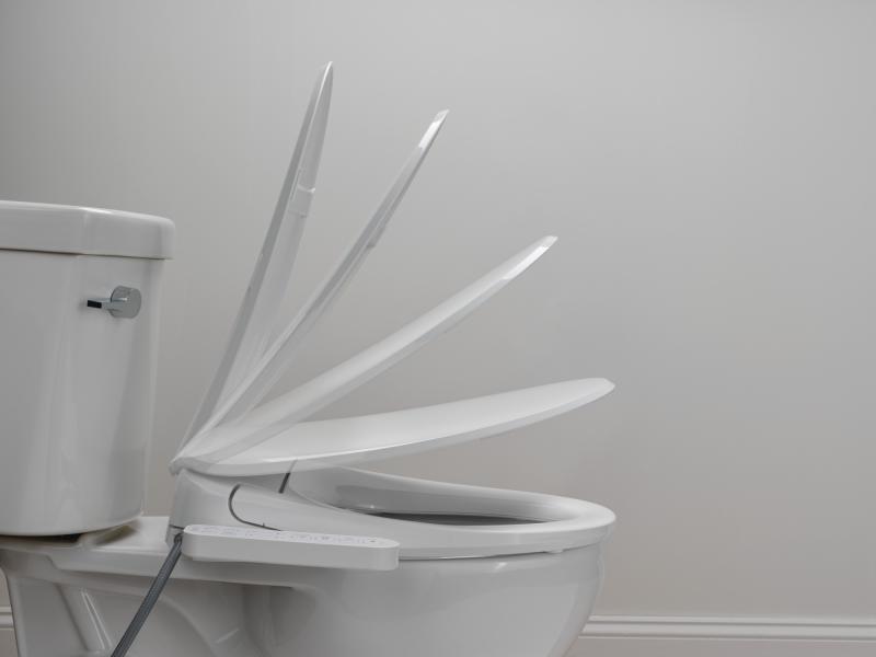 DELTA Refresh Standard Elongated Electric Bidet Toilet Seat — White