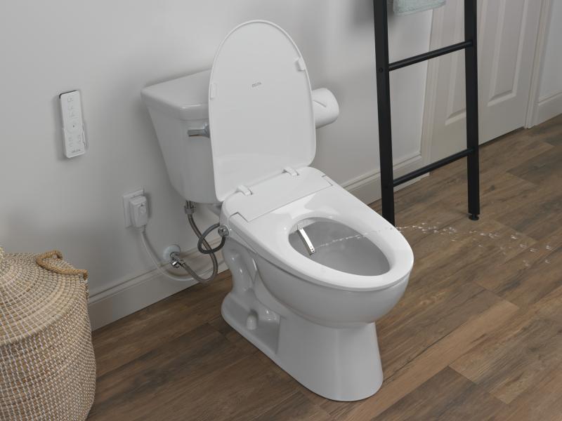 DELTA Refresh Premium Elongated Electric Bidet Toilet Seat — White