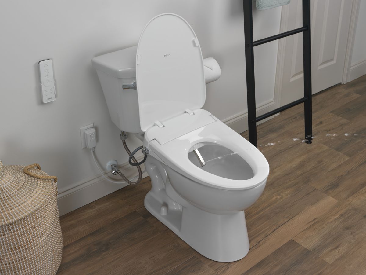 DELTA Refresh Premium Elongated Electric Bidet Toilet Seat — White