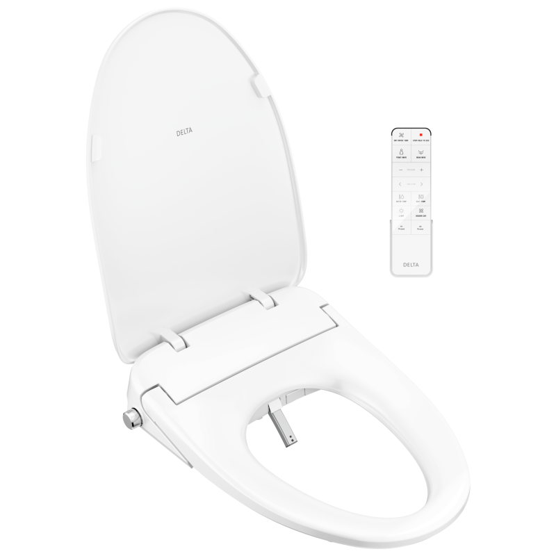 DELTA Refresh Ultimate Elongated Electric Bidet Toilet Seat — White