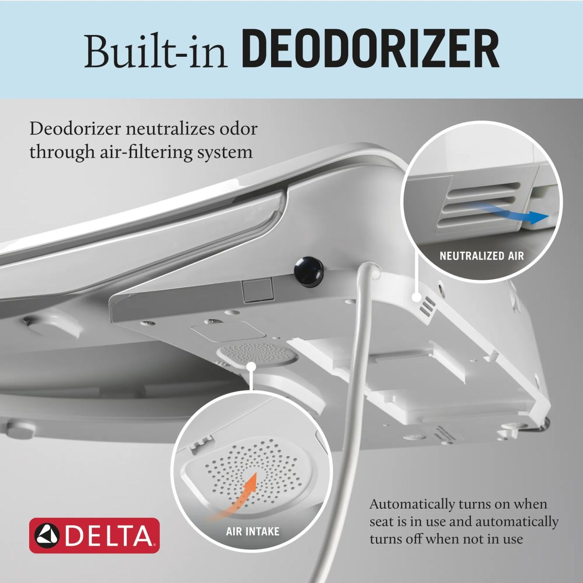 DELTA Refresh Ultimate Elongated Electric Bidet Toilet Seat — White