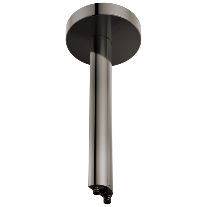 BRIZO Roccesco 12" Ceiling Mount Shower Arm and Flange — Brilliance Black Onyx