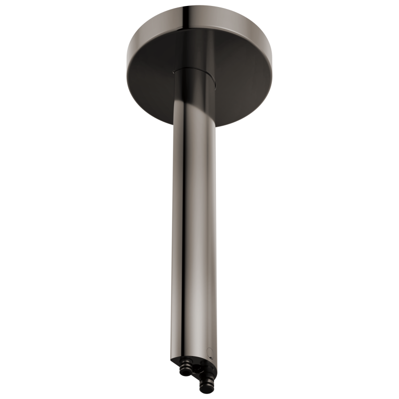 BRIZO Roccesco 12" Ceiling Mount Shower Arm and Flange — Brilliance Black Onyx