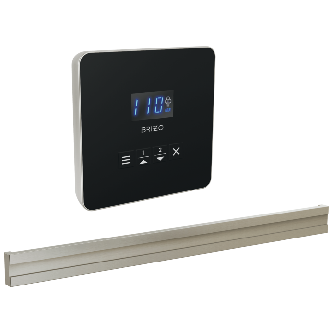BRIZO Other Elemental Square + Bilateral Steam Set — Lumicoat® Brushed Nickel