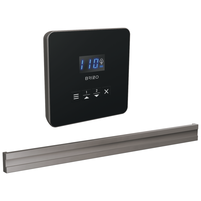 BRIZO Other Elemental Square + Bilateral Steam Set — Lumicoat® Black Onyx