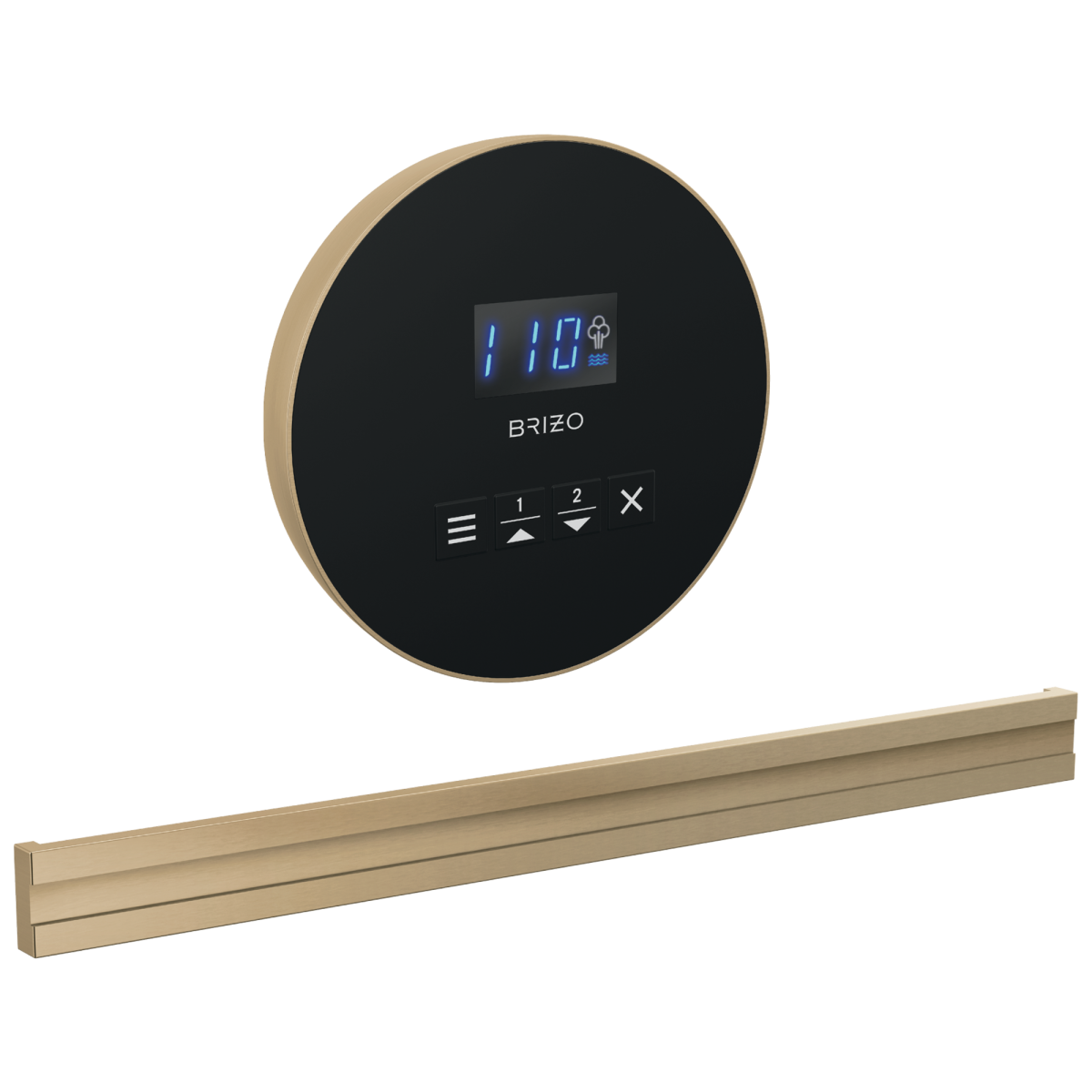 BRIZO Other Elemental Round + Bilateral Steam Set — Lumicoat® Luxe Gold