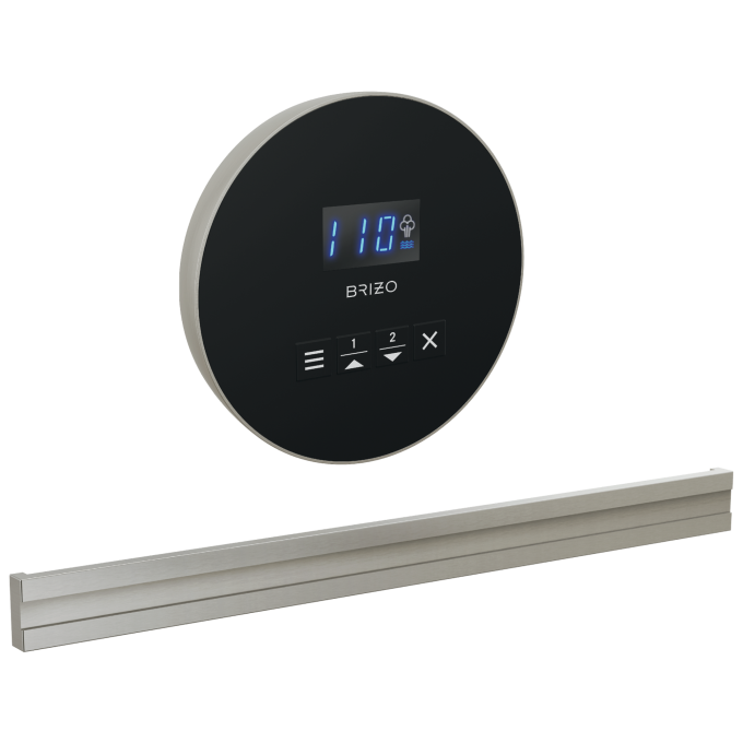 BRIZO Other Elemental Round + Bilateral Steam Set — Lumicoat® Luxe Nickel