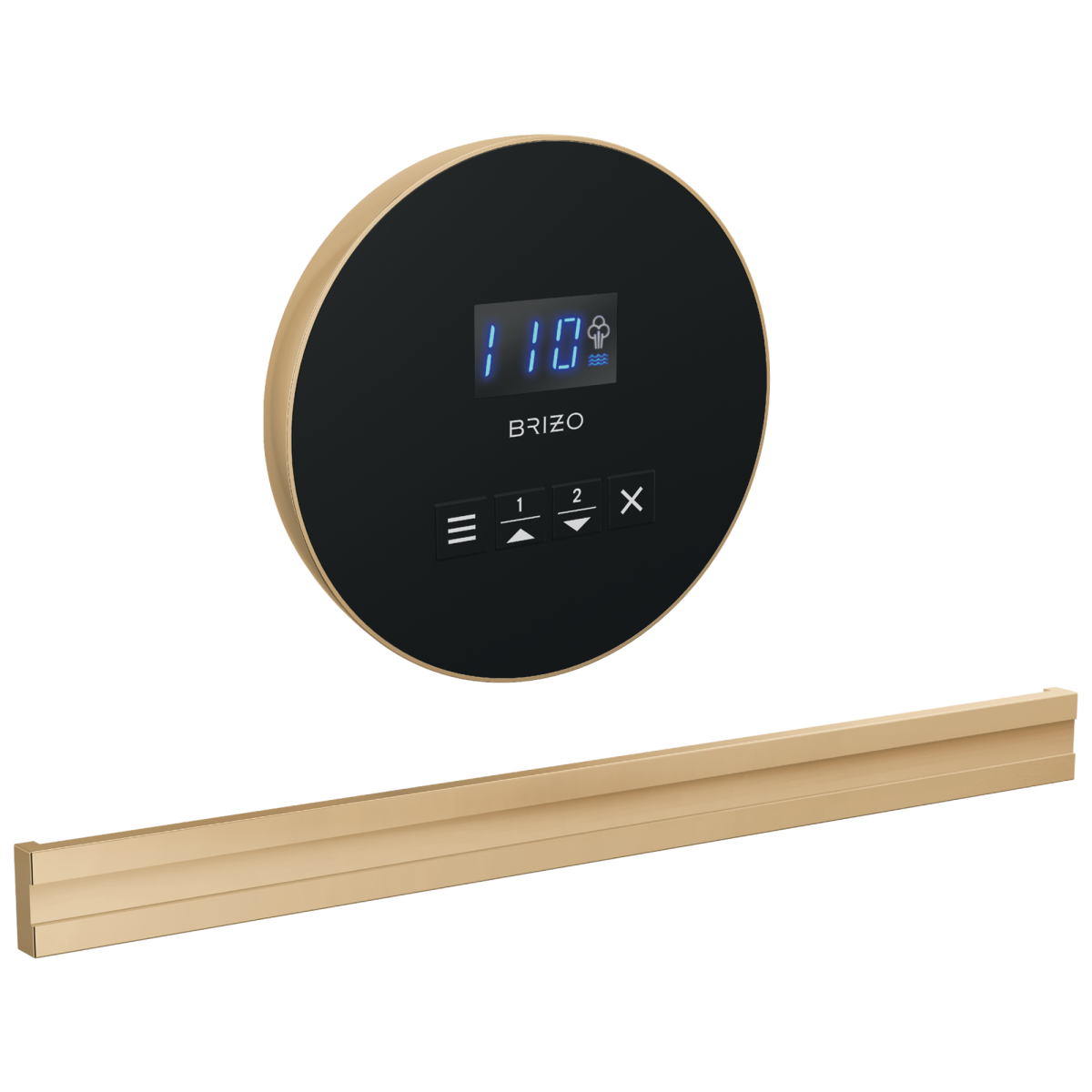 BRIZO Other Elemental Round + Bilateral Steam Set — Lumicoat® Polished Gold