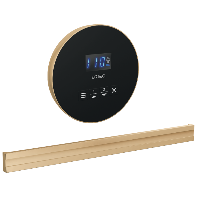 BRIZO Other Elemental Round + Bilateral Steam Set — Lumicoat® Polished Gold