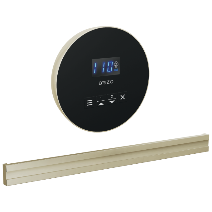 BRIZO Other Elemental Square + Bilateral Steam Set — Lumicoat® Polished Nickel