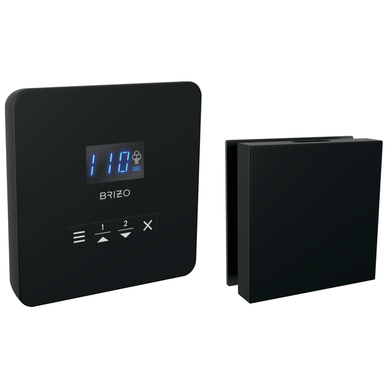 BRIZO Other Elemental Square Steam Set — Matte Black