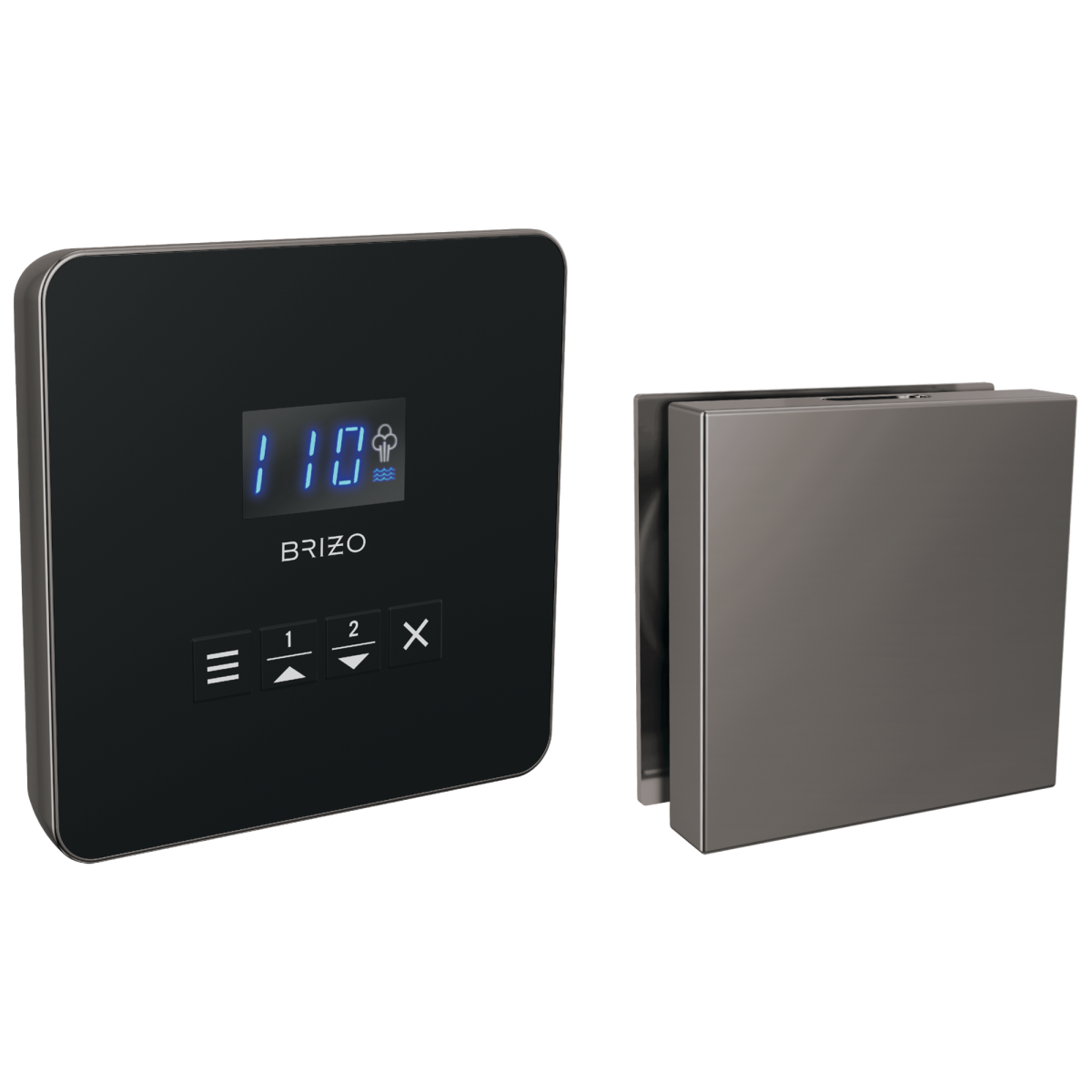 BRIZO Other Elemental Square Steam Set — Lumicoat® Black Onyx
