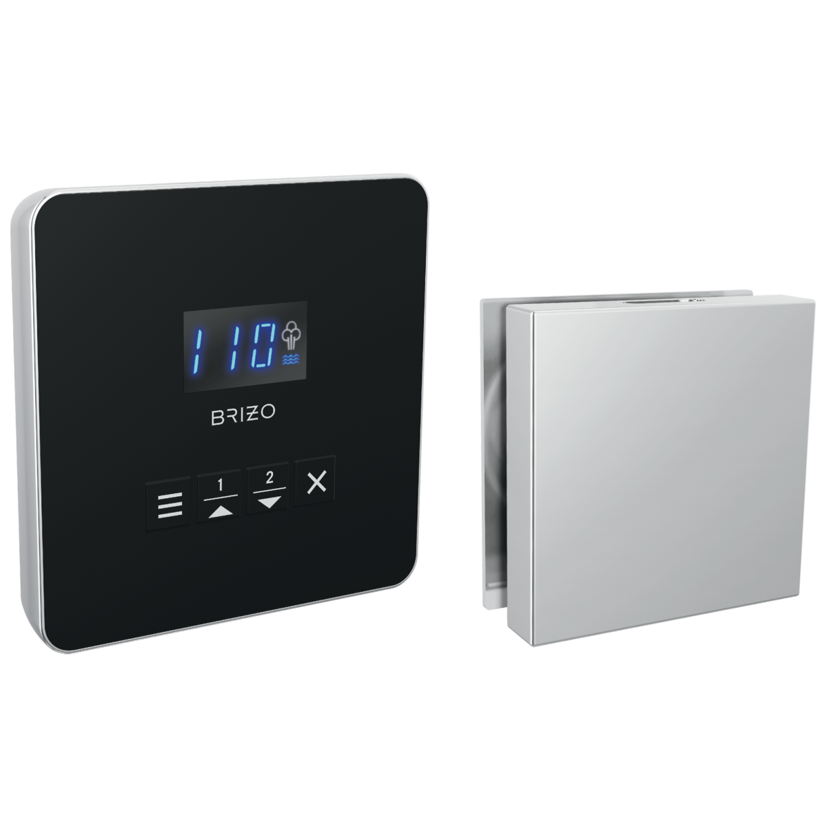 BRIZO Other Elemental Square Steam Set — Lumicoat® Chrome