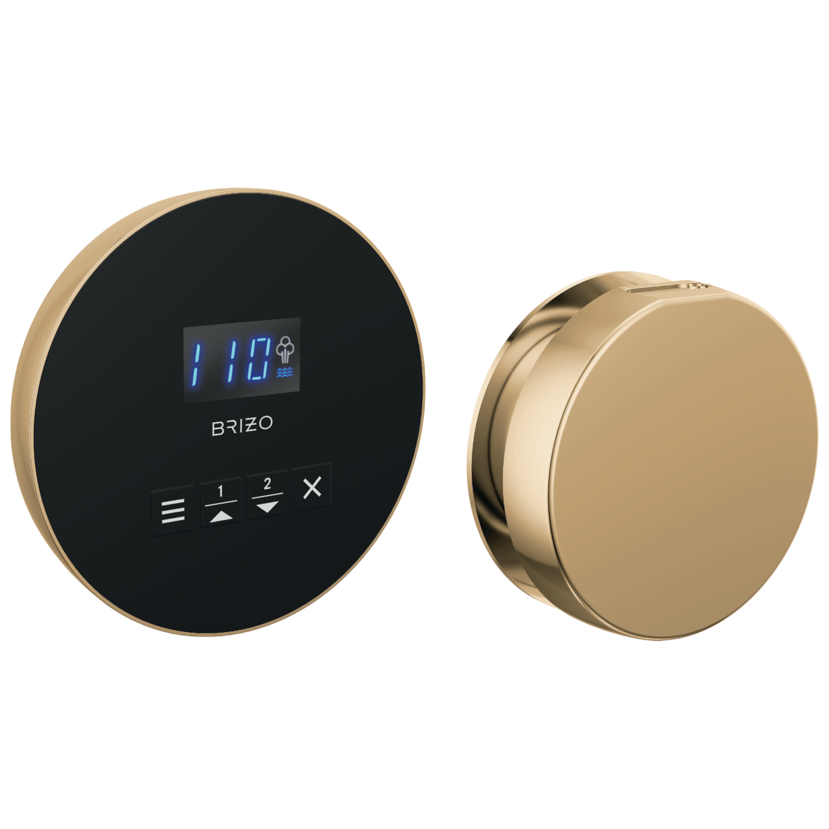 BRIZO Other Elemental Round Steam Set — Lumicoat® Polished Gold