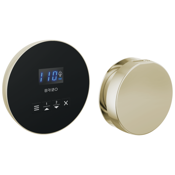 BRIZO Other Elemental Round Steam Set — Lumicoat® Polished Nickel