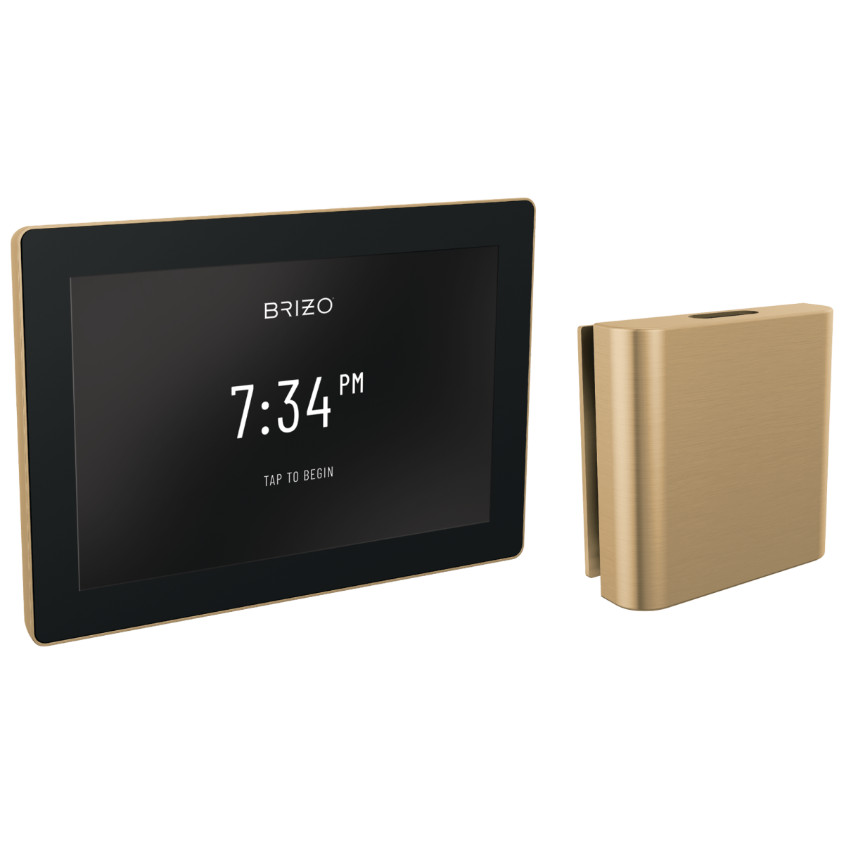 BRIZO Other Transcendent Digital Interface + Square Steam Set — Lumicoat® Luxe Gold
