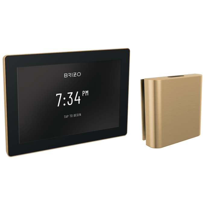 BRIZO Other Transcendent Digital Interface + Square Steam Set — Lumicoat® Luxe Gold