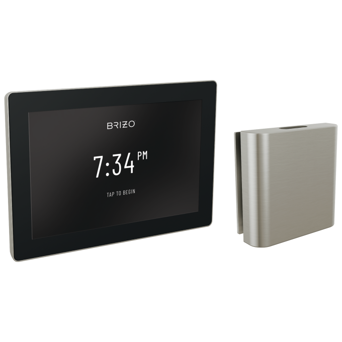 BRIZO Other Transcendent Digital Interface + Square Steam Set — Lumicoat® Luxe Nickel