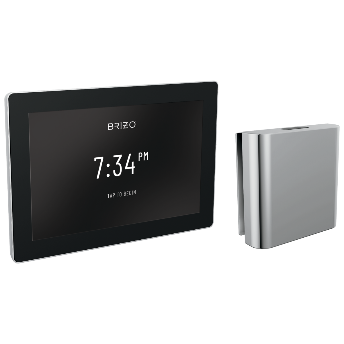 BRIZO Other Transcendent Digital Interface + Square Steam Set — Lumicoat® Chrome
