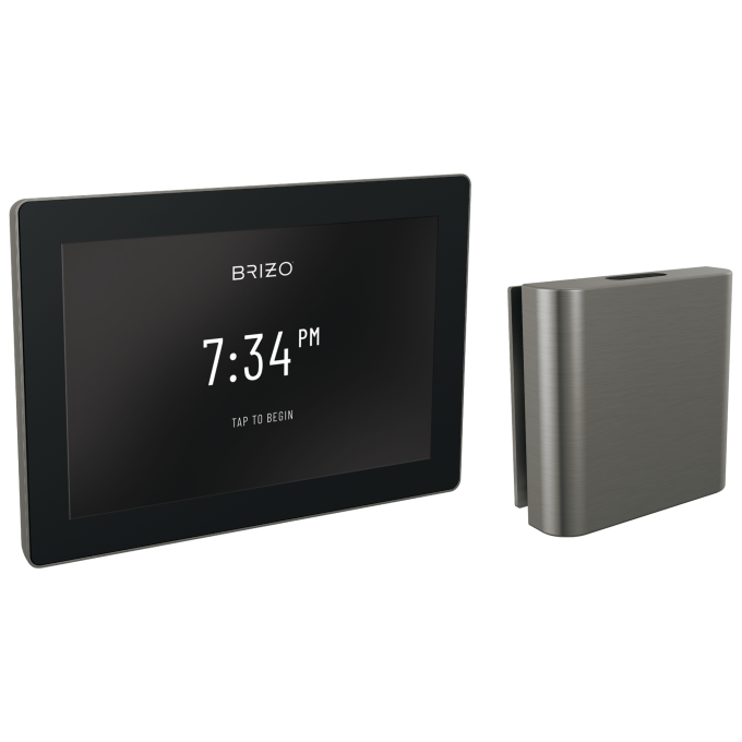 BRIZO Other Transcendent Digital Interface + Square Steam Set — Lumicoat® Luxe Steel