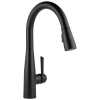 DELTA Essa Single Handle Pull-Down Kitchen Faucet — Matte Black