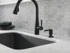 DELTA Essa Single Handle Pull-Down Kitchen Faucet — Matte Black