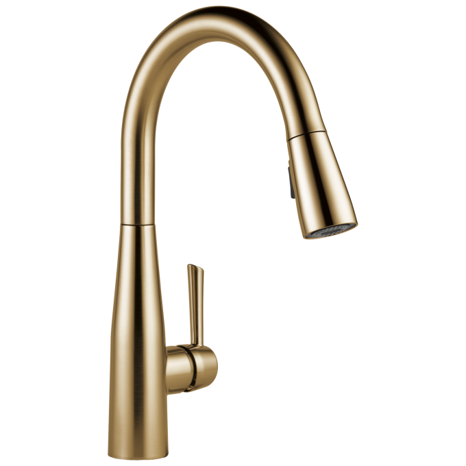 DELTA Essa Single Handle Pull-Down Kitchen Faucet — Champagne Bronze