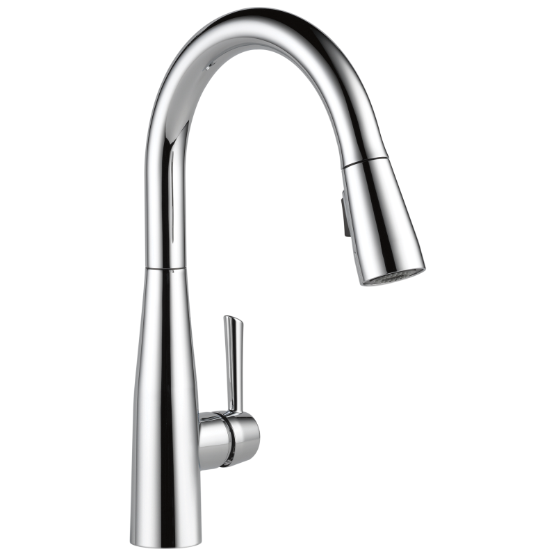 DELTA Essa Single Handle Pull-Down Kitchen Faucet — Chrome