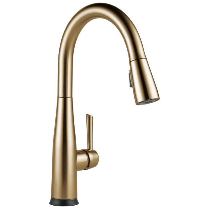DELTA Essa Single Handle Pull-Down Kitchen Faucet with Touch2O Technology Technology — Champagne Bronze